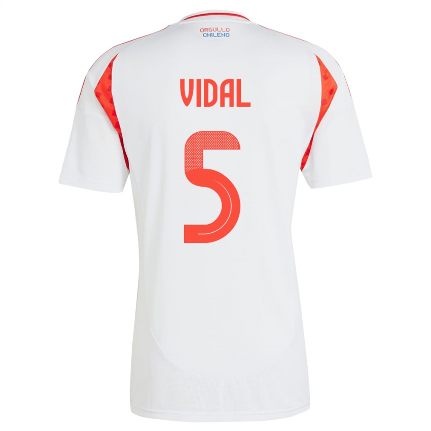 Kinderen Chili Valentín Vidal #5 Wit Uitshirt Uittenue 24-26 T-Shirt