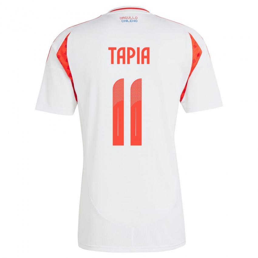 Kinderen Chili Gonzalo Tapia #11 Wit Uitshirt Uittenue 24-26 T-Shirt