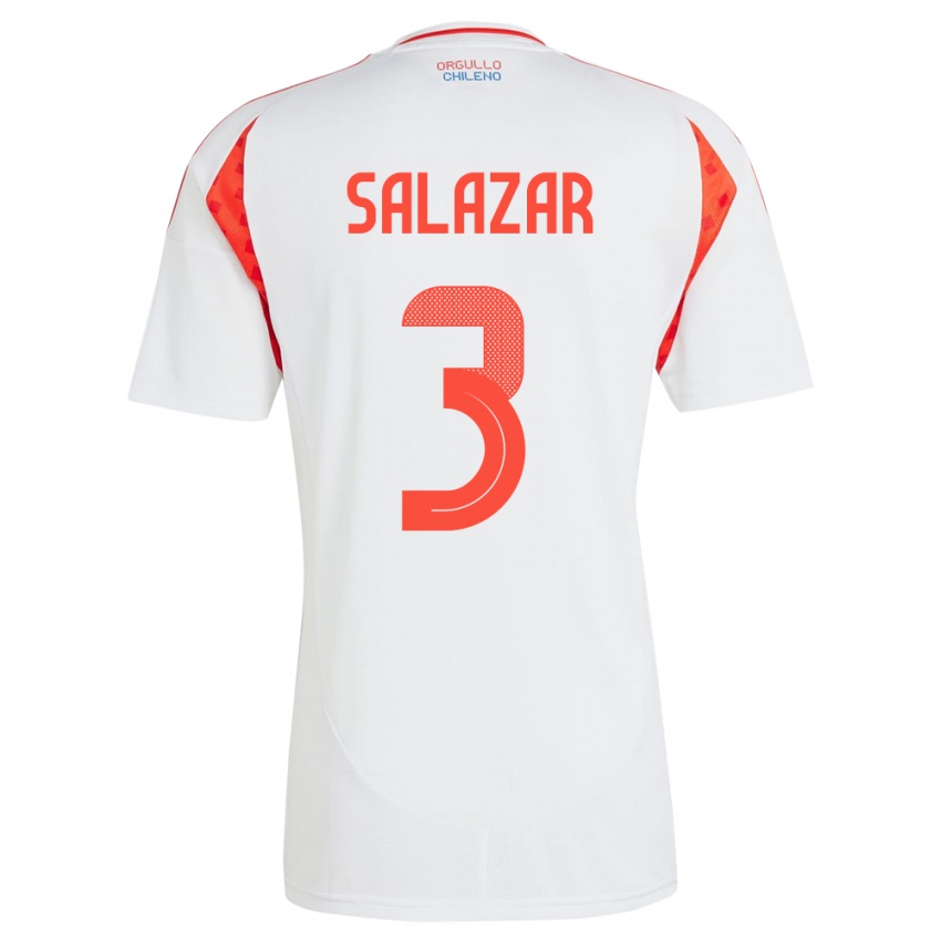 Kinderen Chili Yahir Salazar #3 Wit Uitshirt Uittenue 24-26 T-Shirt