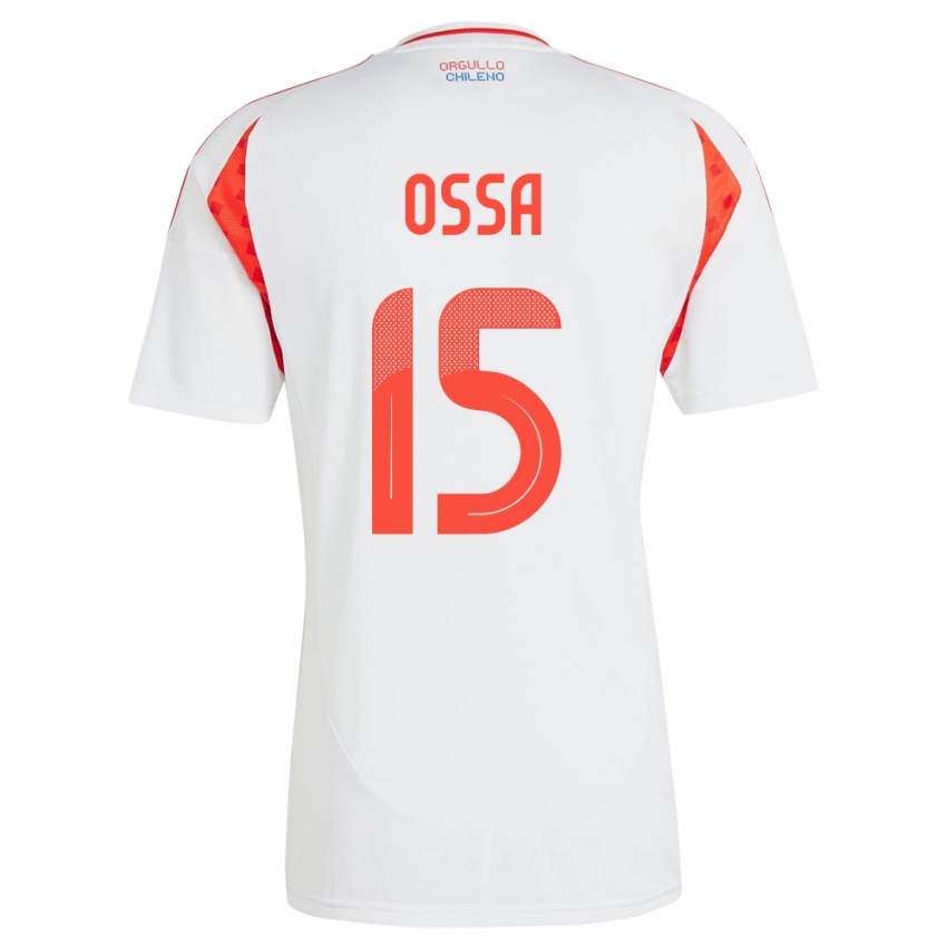 Kinderen Chili Diego Ossa #15 Wit Uitshirt Uittenue 24-26 T-Shirt