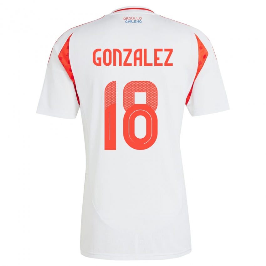 Kinderen Chili Bryan González #18 Wit Uitshirt Uittenue 24-26 T-Shirt