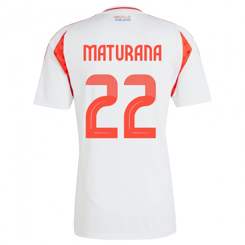 Kinderen Chili Martín Maturana #22 Wit Uitshirt Uittenue 24-26 T-Shirt