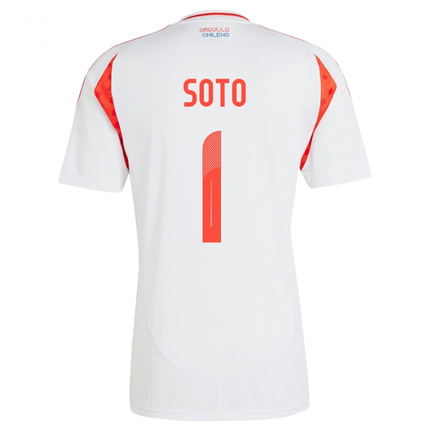 Kinderen Chili Fernando Soto #1 Wit Uitshirt Uittenue 24-26 T-Shirt