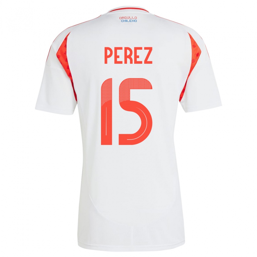 Kinderen Chili Ignacio Pérez #15 Wit Uitshirt Uittenue 24-26 T-Shirt