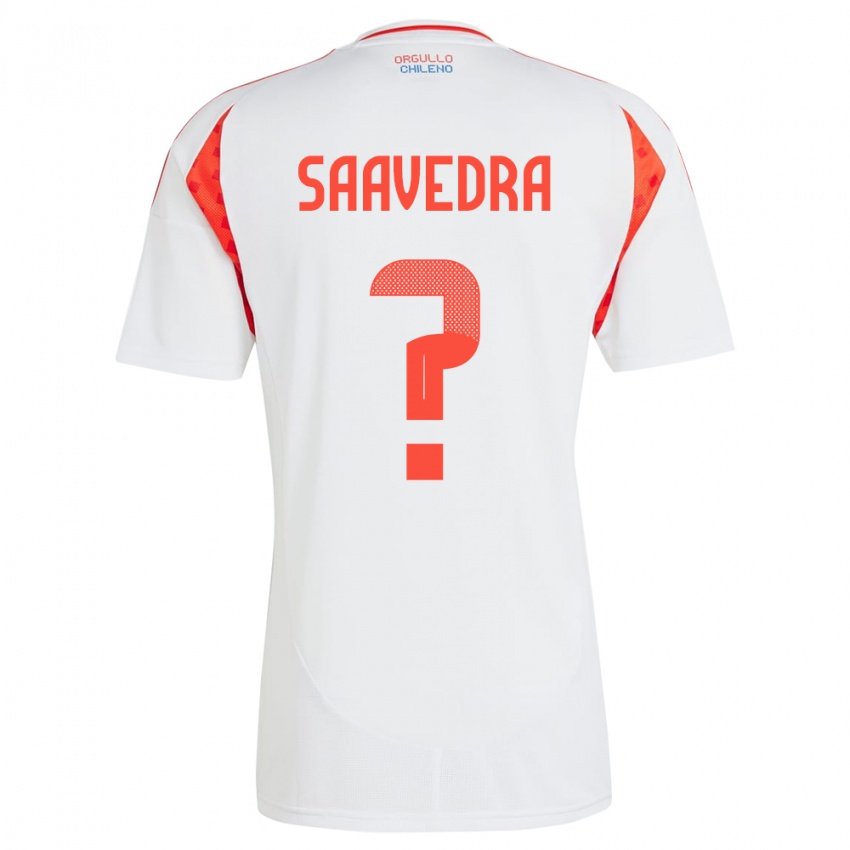 Kinderen Chili Danilo Saavedra #0 Wit Uitshirt Uittenue 24-26 T-Shirt