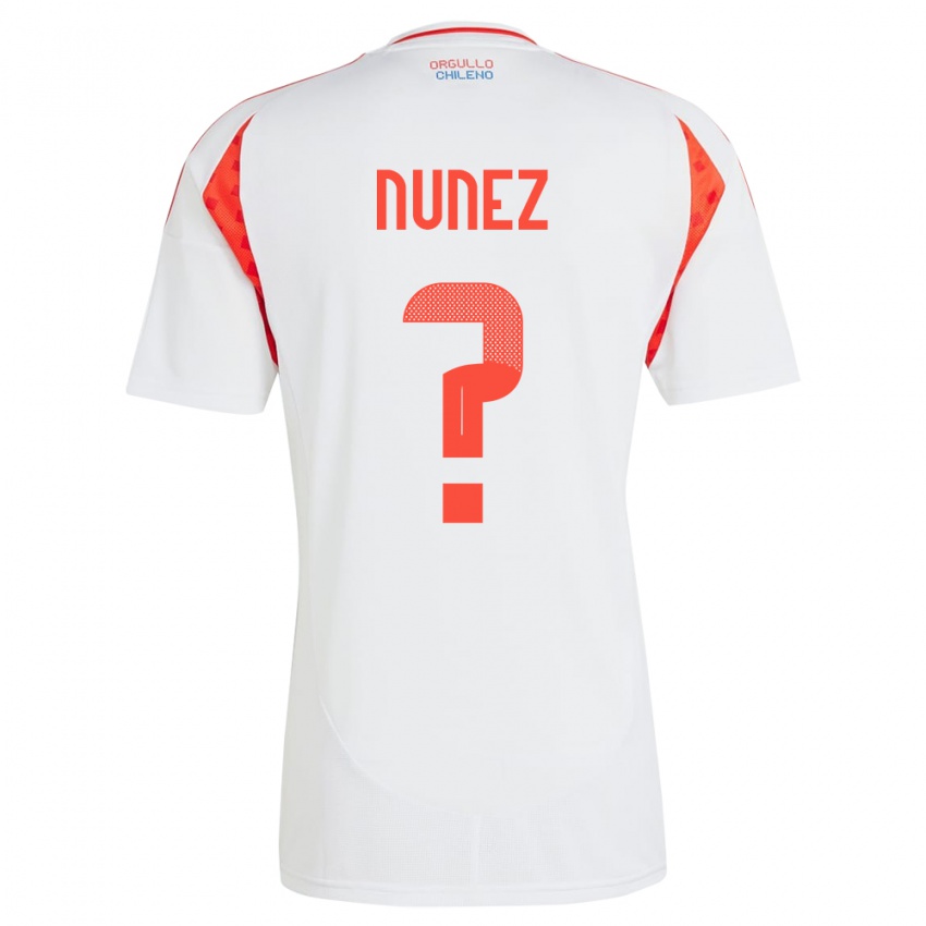 Kinderen Chili Renato Nuñez #0 Wit Uitshirt Uittenue 24-26 T-Shirt