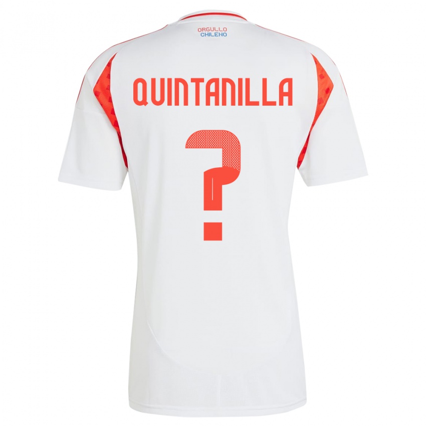 Kinderen Chili Vicente Quintanilla #0 Wit Uitshirt Uittenue 24-26 T-Shirt