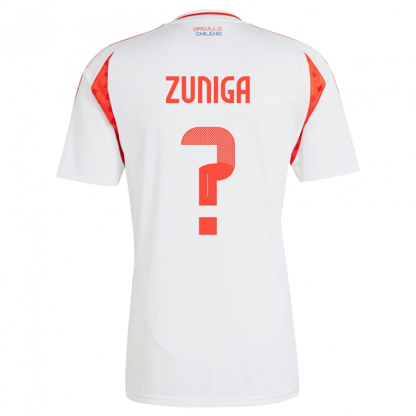 Kinderen Chili Máximo Zúñiga #0 Wit Uitshirt Uittenue 24-26 T-Shirt