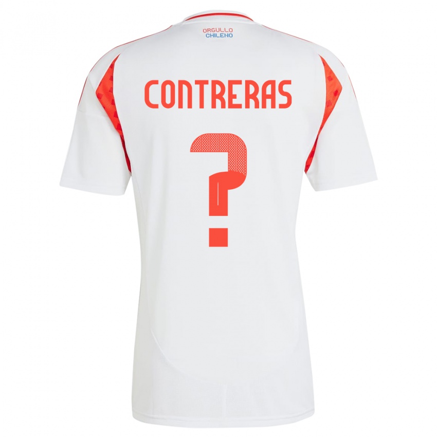 Kinderen Chili Mathías Contreras #0 Wit Uitshirt Uittenue 24-26 T-Shirt