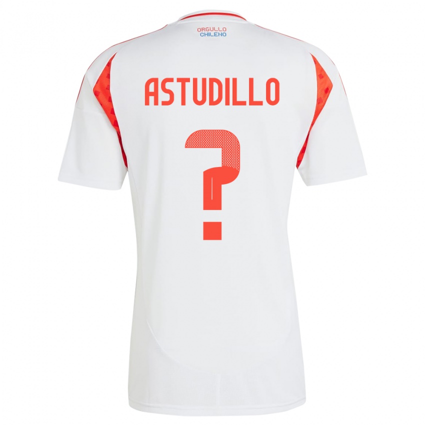 Kinderen Chili Jerall Astudillo #0 Wit Uitshirt Uittenue 24-26 T-Shirt