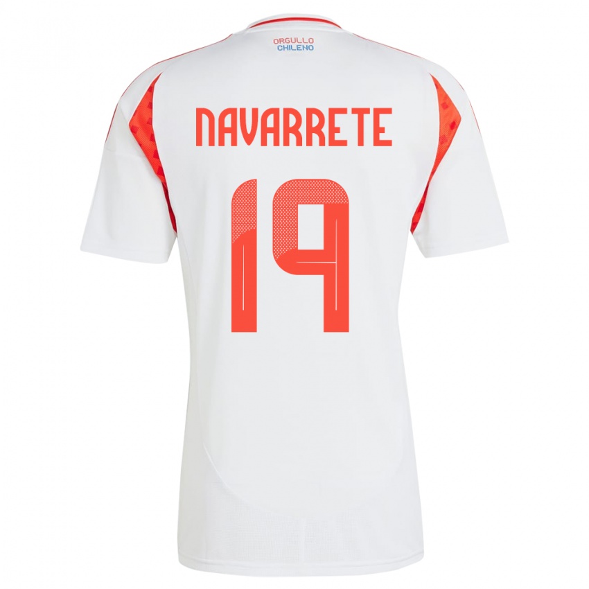 Kinderen Chili Valentina Navarrete #19 Wit Uitshirt Uittenue 24-26 T-Shirt