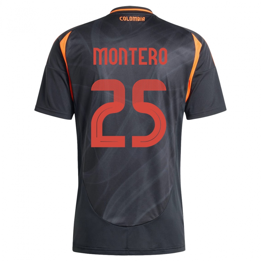 Kinderen Colombia Álvaro Montero #25 Zwart Uitshirt Uittenue 24-26 T-Shirt