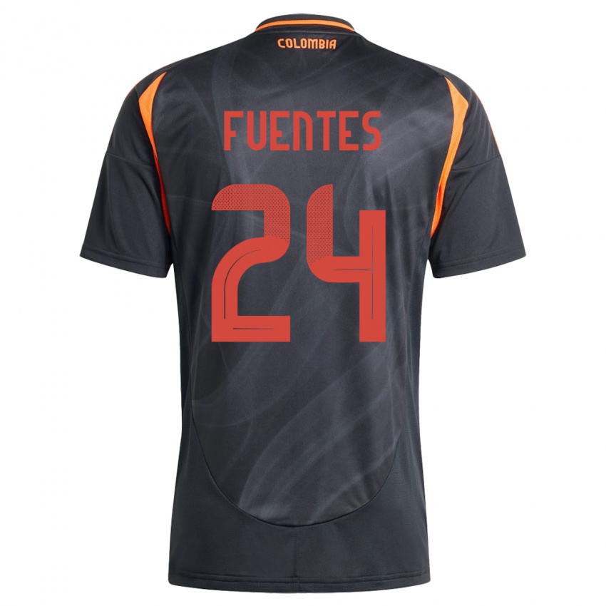 Kinderen Colombia Gabriel Fuentes #24 Zwart Uitshirt Uittenue 24-26 T-Shirt