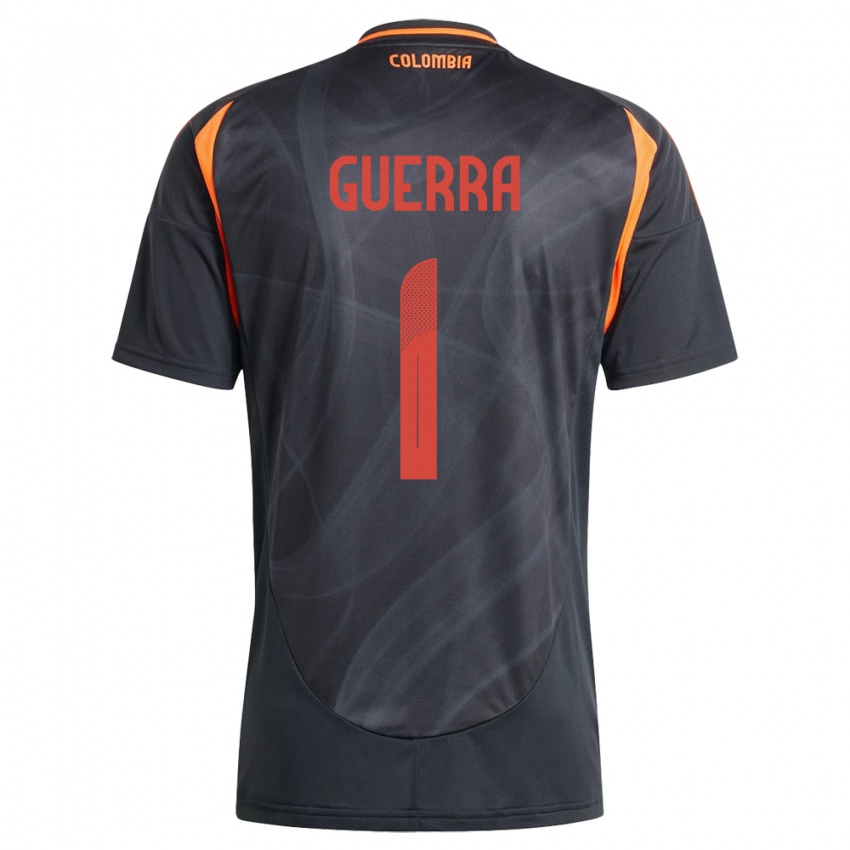 Kinderen Colombia Sebastián Guerra #1 Zwart Uitshirt Uittenue 24-26 T-Shirt