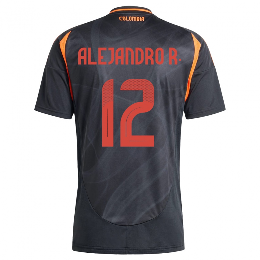 Kinderen Colombia Alejandro Rodríguez #12 Zwart Uitshirt Uittenue 24-26 T-Shirt