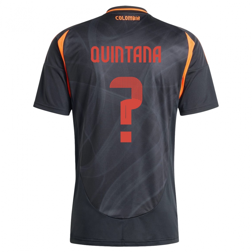 Kinderen Colombia Juan Quintana #0 Zwart Uitshirt Uittenue 24-26 T-Shirt