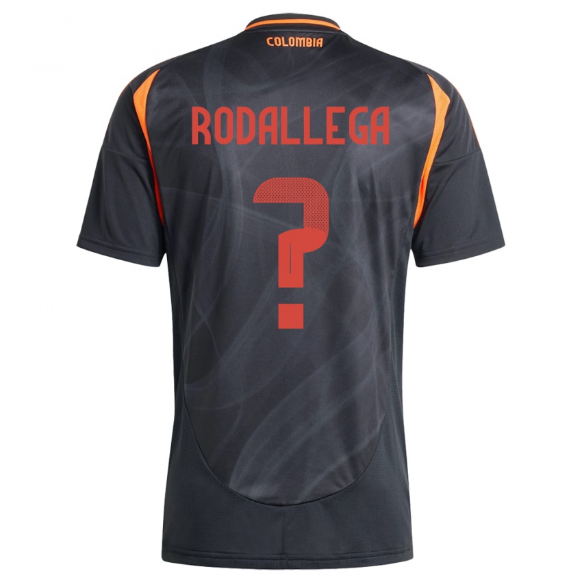 Kinderen Colombia Johan Rodallega #0 Zwart Uitshirt Uittenue 24-26 T-Shirt