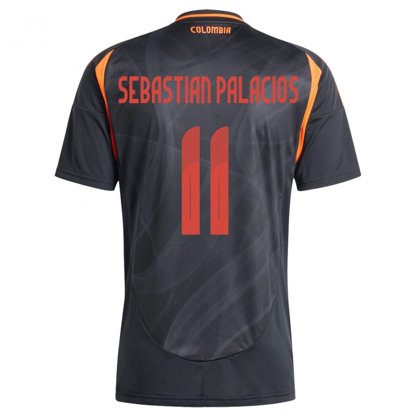 Kinderen Colombia Juan Sebastián Palacios #11 Zwart Uitshirt Uittenue 24-26 T-Shirt