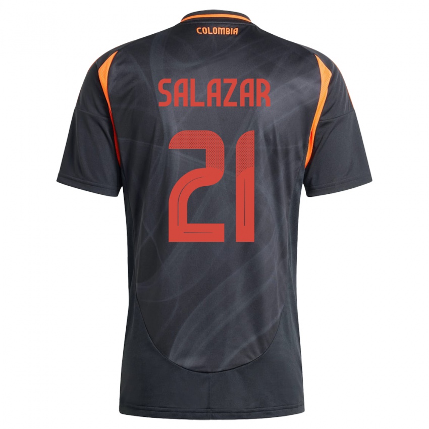 Kinderen Colombia Liana Salazar #21 Zwart Uitshirt Uittenue 24-26 T-Shirt