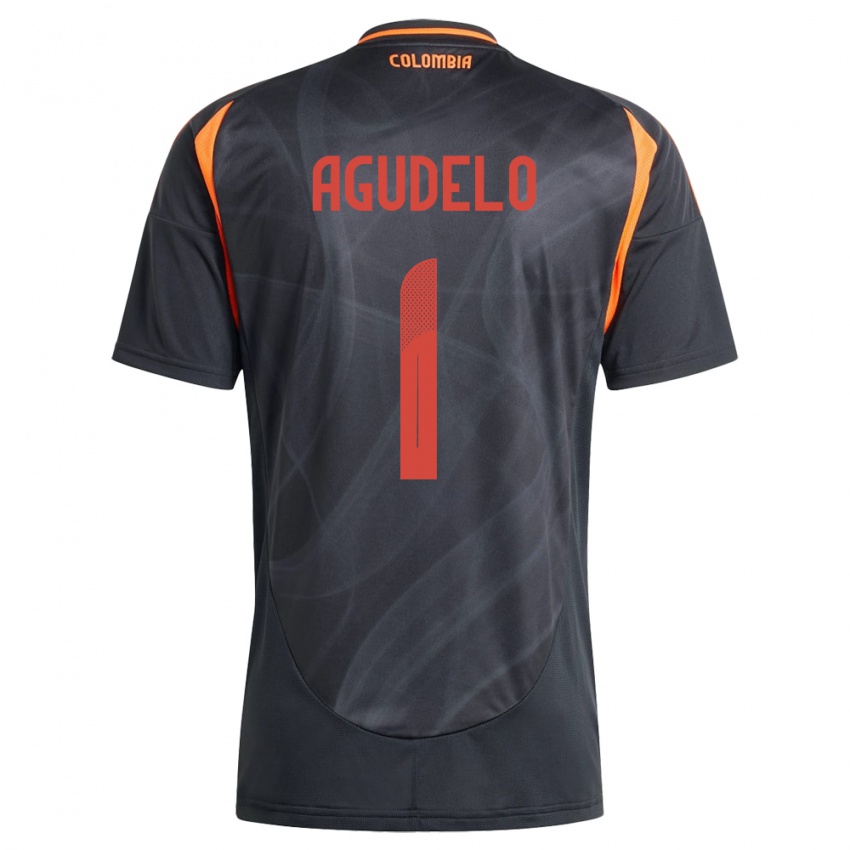 Kinderen Colombia Luisa Agudelo #1 Zwart Uitshirt Uittenue 24-26 T-Shirt