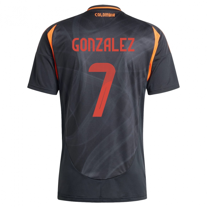 Kinderen Colombia Celis González #7 Zwart Uitshirt Uittenue 24-26 T-Shirt