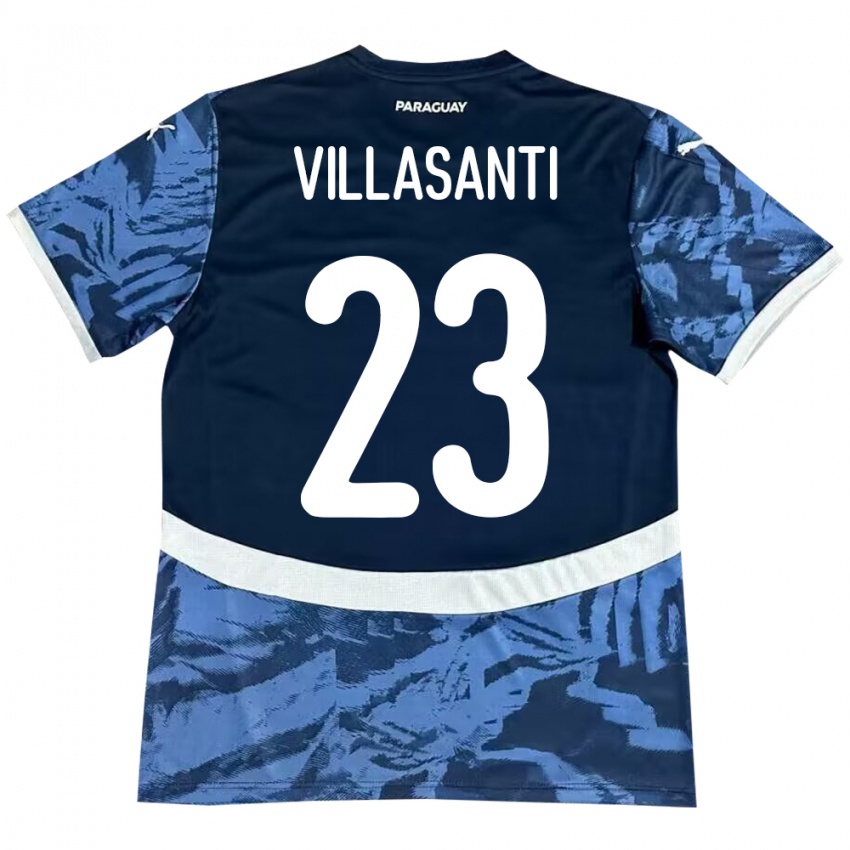 Kinderen Paraguay Mathías Villasanti #23 Blauw Uitshirt Uittenue 24-26 T-Shirt
