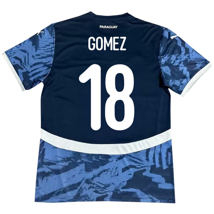 Kinderen Paraguay Diego Gómez #18 Blauw Uitshirt Uittenue 24-26 T-Shirt