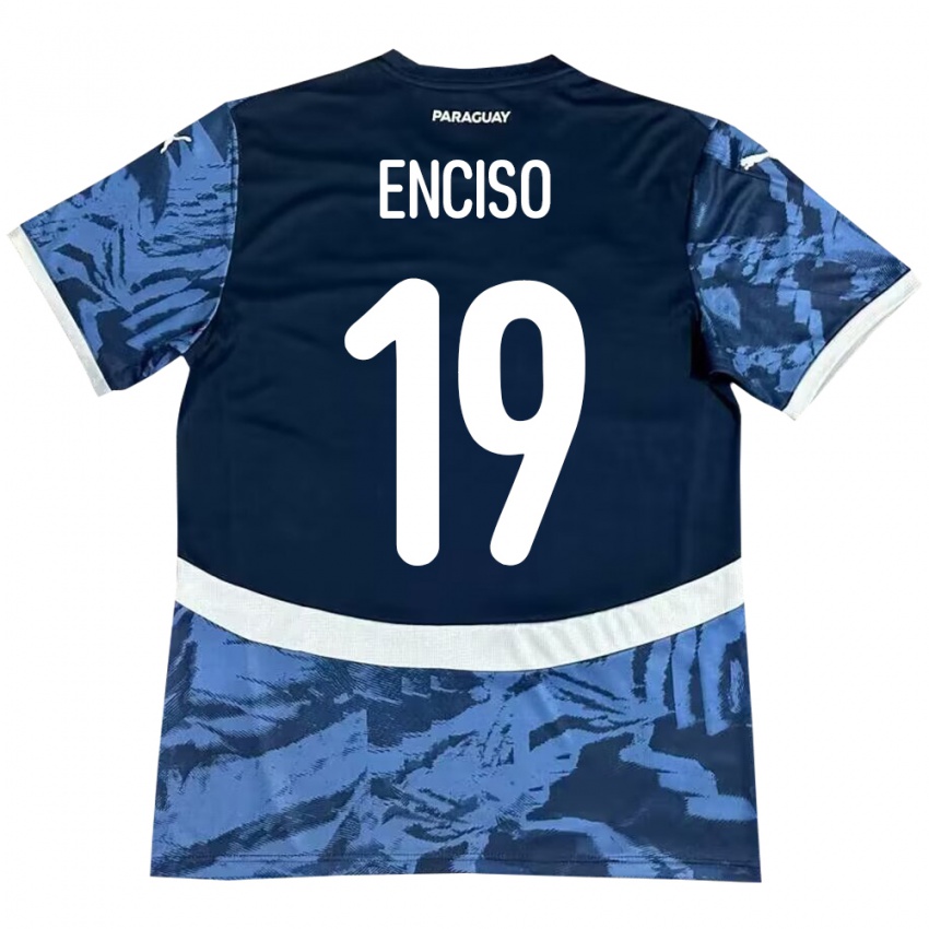 Kinderen Paraguay Julio Enciso #19 Blauw Uitshirt Uittenue 24-26 T-Shirt