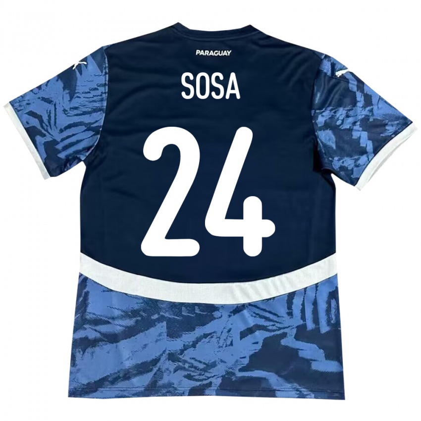 Kinderen Paraguay Ramón Sosa #24 Blauw Uitshirt Uittenue 24-26 T-Shirt