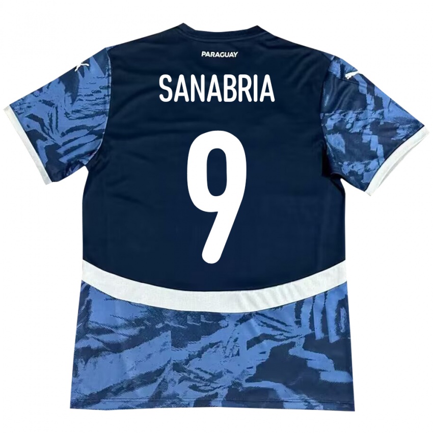 Kinderen Paraguay Antonio Sanabria #9 Blauw Uitshirt Uittenue 24-26 T-Shirt