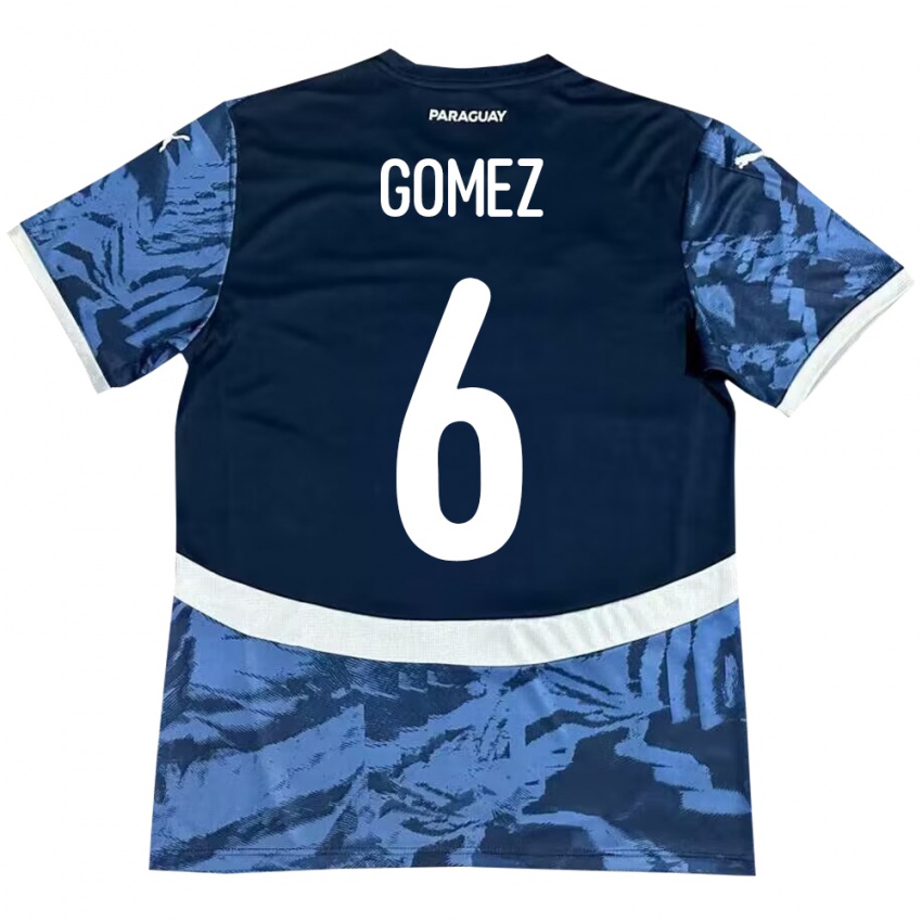 Kinderen Paraguay Marcos Gómez #6 Blauw Uitshirt Uittenue 24-26 T-Shirt