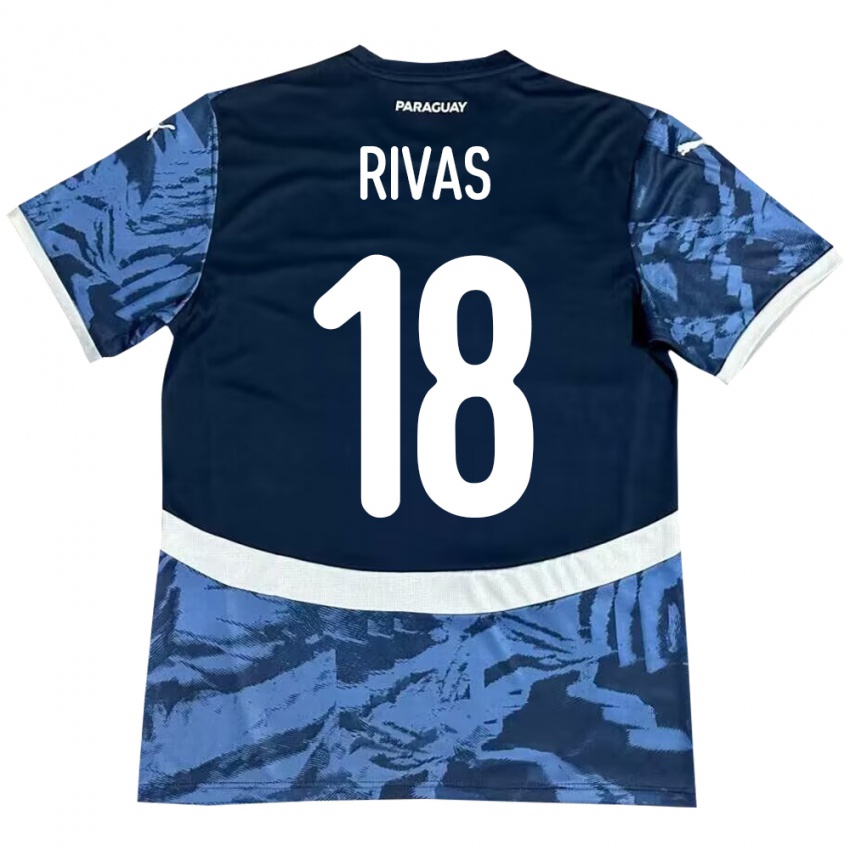 Kinderen Paraguay Daniel Rivas #18 Blauw Uitshirt Uittenue 24-26 T-Shirt