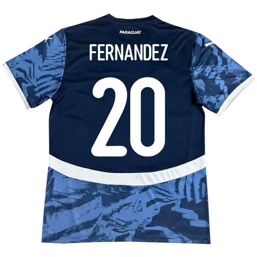 Kinderen Paraguay Marcelo Fernández #20 Blauw Uitshirt Uittenue 24-26 T-Shirt