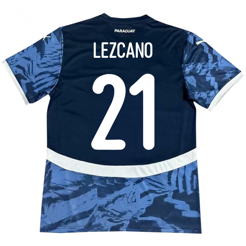 Kinderen Paraguay Rubén Lezcano #21 Blauw Uitshirt Uittenue 24-26 T-Shirt