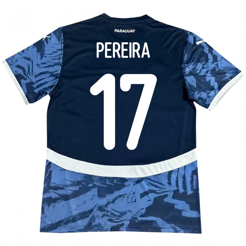 Kinderen Paraguay Kevin Pereira #17 Blauw Uitshirt Uittenue 24-26 T-Shirt