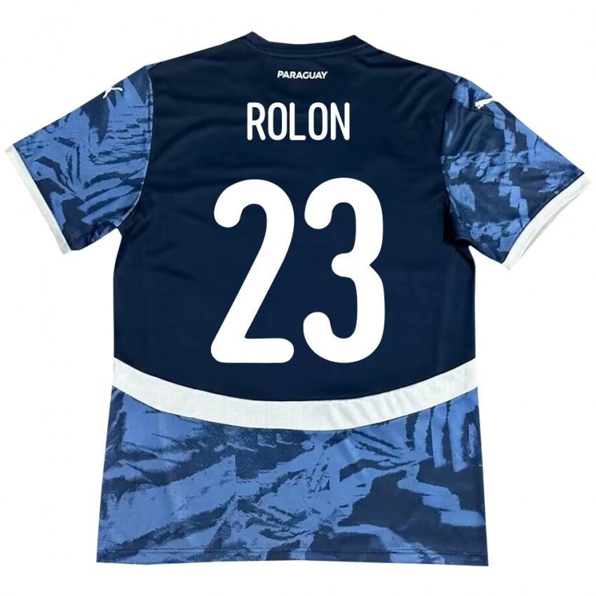 Kinderen Paraguay Luis Rolón #23 Blauw Uitshirt Uittenue 24-26 T-Shirt