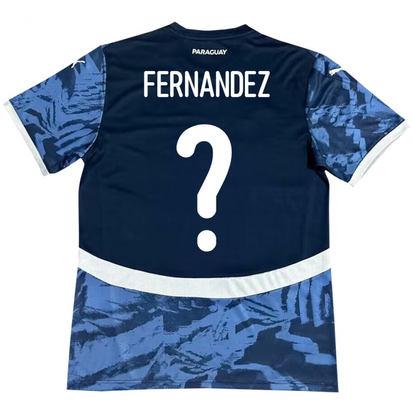 Kinderen Paraguay Diego Fernández #0 Blauw Uitshirt Uittenue 24-26 T-Shirt