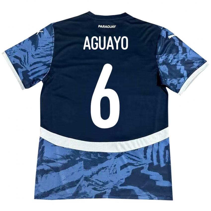 Kinderen Paraguay Ángel Aguayo #6 Blauw Uitshirt Uittenue 24-26 T-Shirt