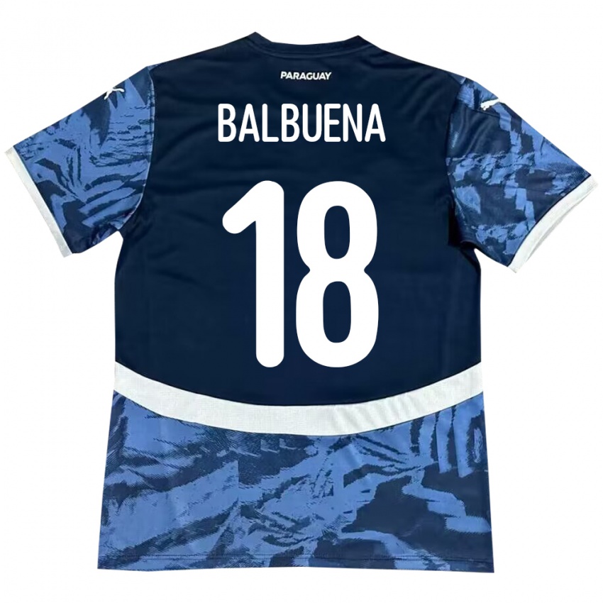 Kinderen Paraguay Axel Balbuena #18 Blauw Uitshirt Uittenue 24-26 T-Shirt