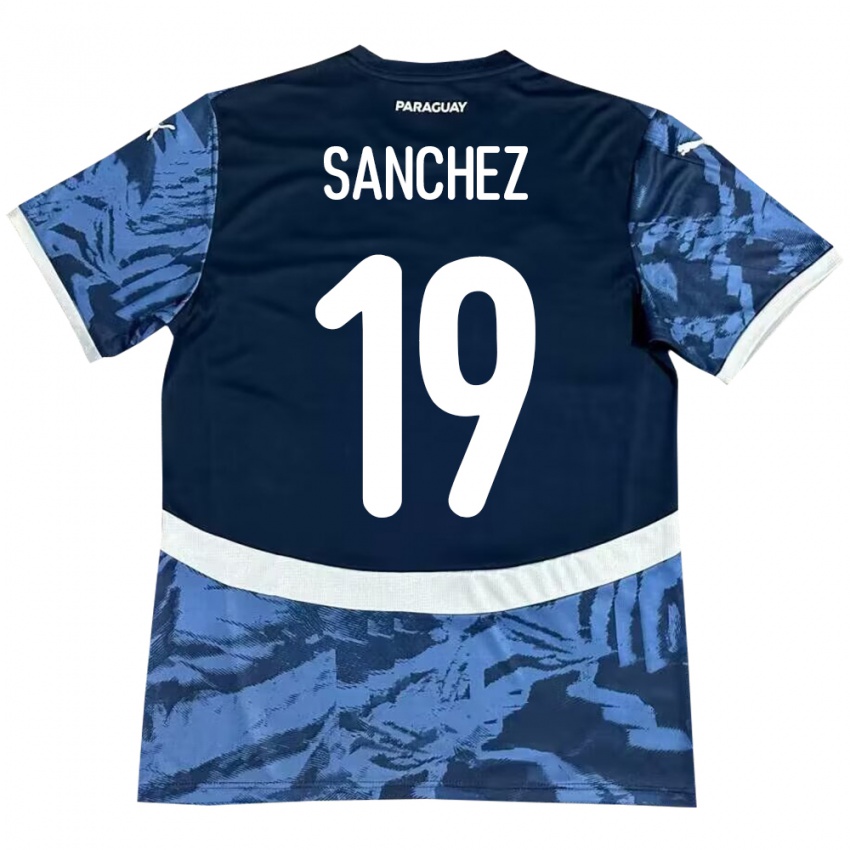 Kinderen Paraguay Juan Sánchez #19 Blauw Uitshirt Uittenue 24-26 T-Shirt