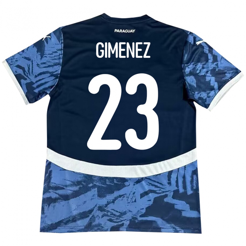 Kinderen Paraguay Miguel Giménez #23 Blauw Uitshirt Uittenue 24-26 T-Shirt