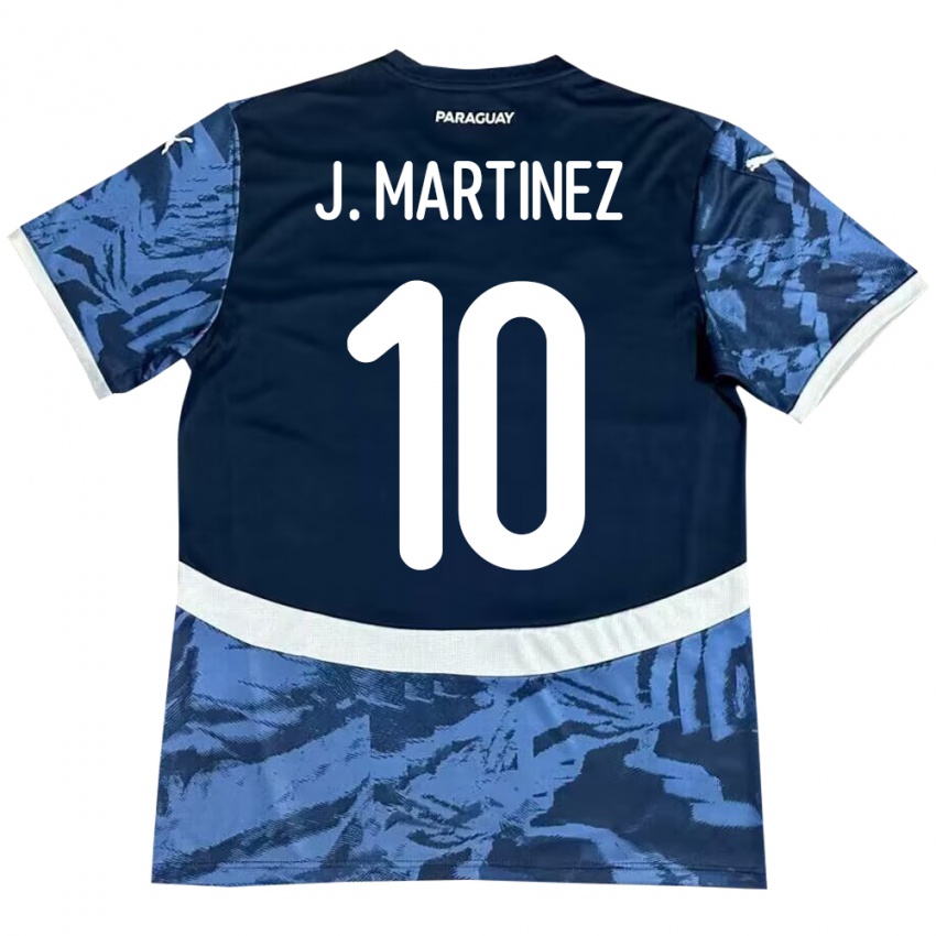 Kinderen Paraguay Jessica Martínez #10 Blauw Uitshirt Uittenue 24-26 T-Shirt