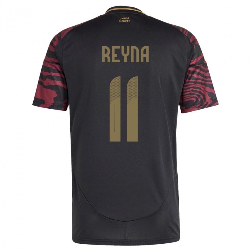 Kinderen Peru Bryan Reyna #11 Zwart Uitshirt Uittenue 24-26 T-Shirt