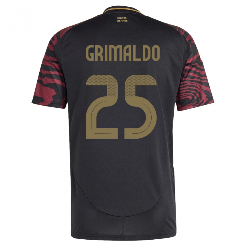 Kinderen Peru Joao Grimaldo #25 Zwart Uitshirt Uittenue 24-26 T-Shirt