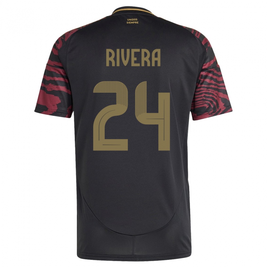 Kinderen Peru José Rivera #24 Zwart Uitshirt Uittenue 24-26 T-Shirt