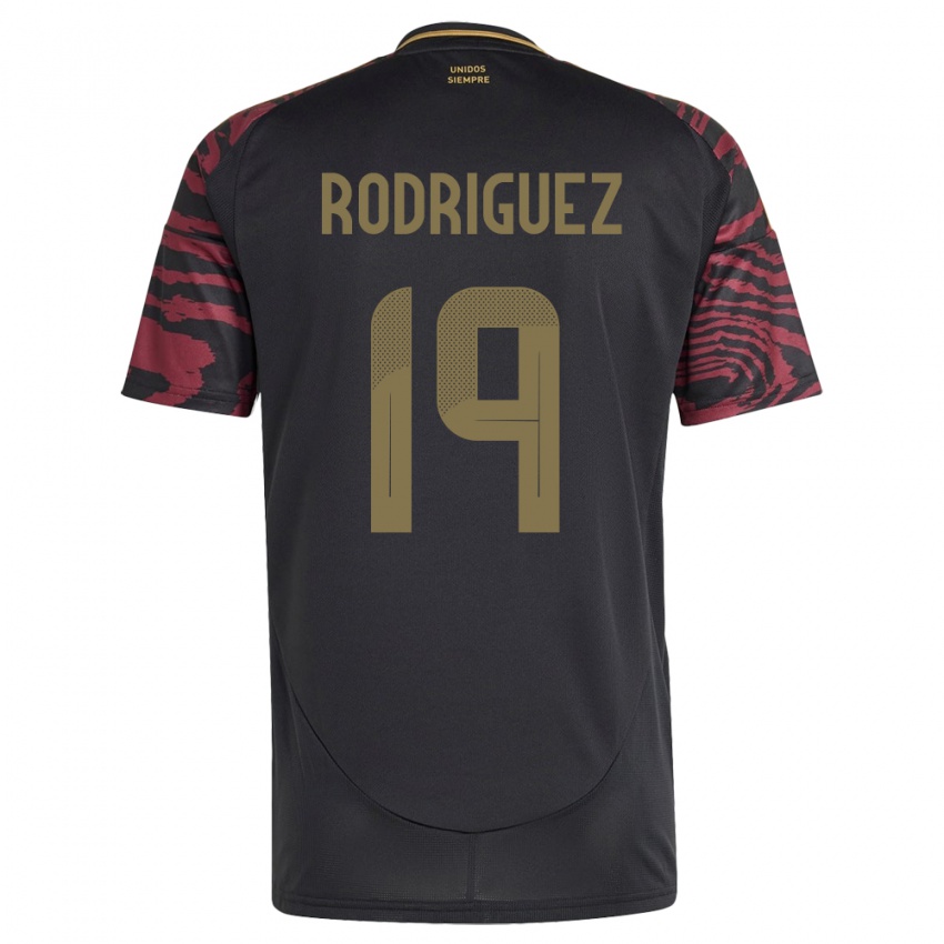 Kinderen Peru Mateo Rodríguez #19 Zwart Uitshirt Uittenue 24-26 T-Shirt