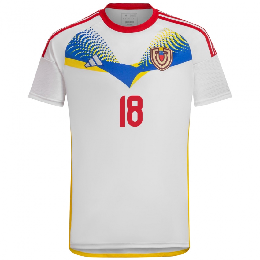 Kinderen Venezuela Yerson Chacón #18 Wit Uitshirt Uittenue 24-26 T-Shirt