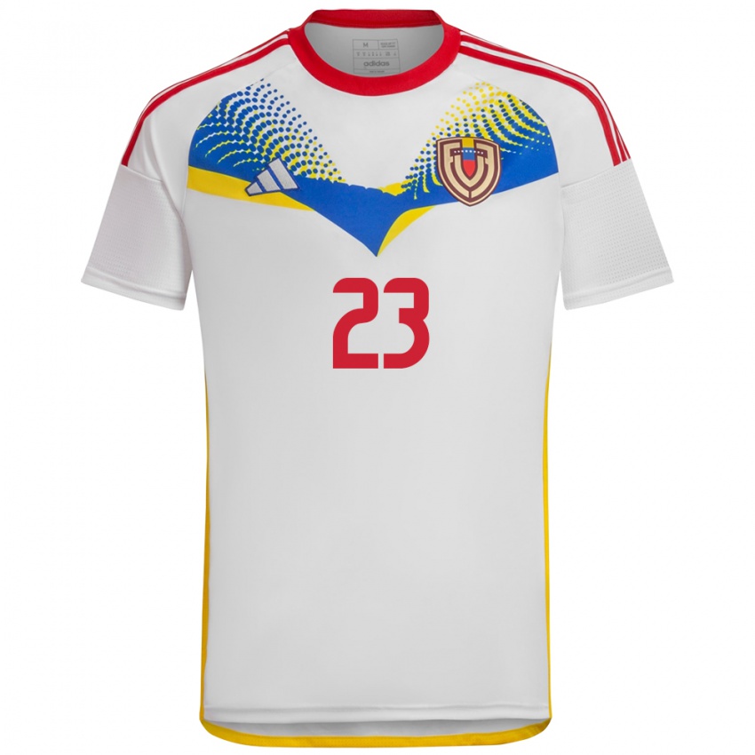 Kinderen Venezuela Gabriela Angulo #23 Wit Uitshirt Uittenue 24-26 T-Shirt