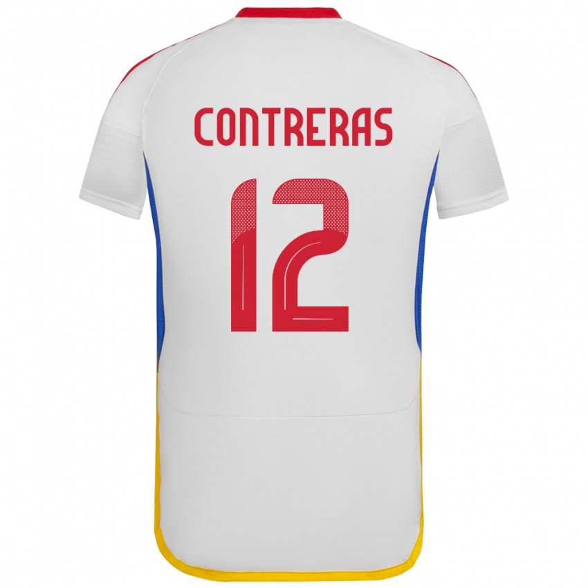 Kinderen Venezuela José Contreras #12 Wit Uitshirt Uittenue 24-26 T-Shirt