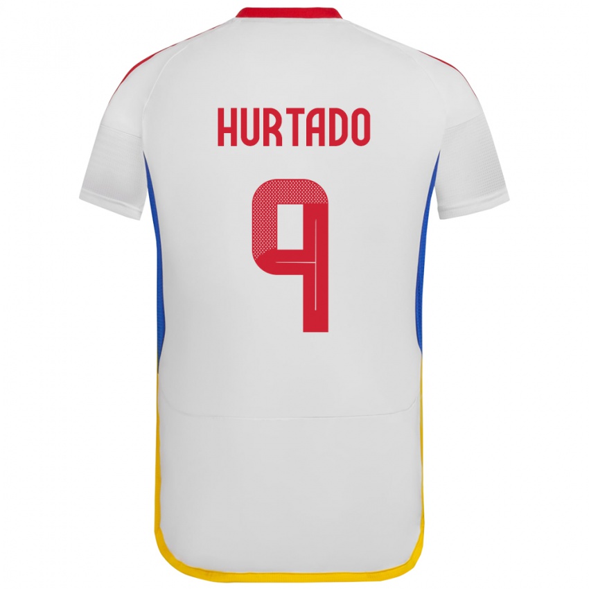 Kinderen Venezuela Jan Hurtado #9 Wit Uitshirt Uittenue 24-26 T-Shirt